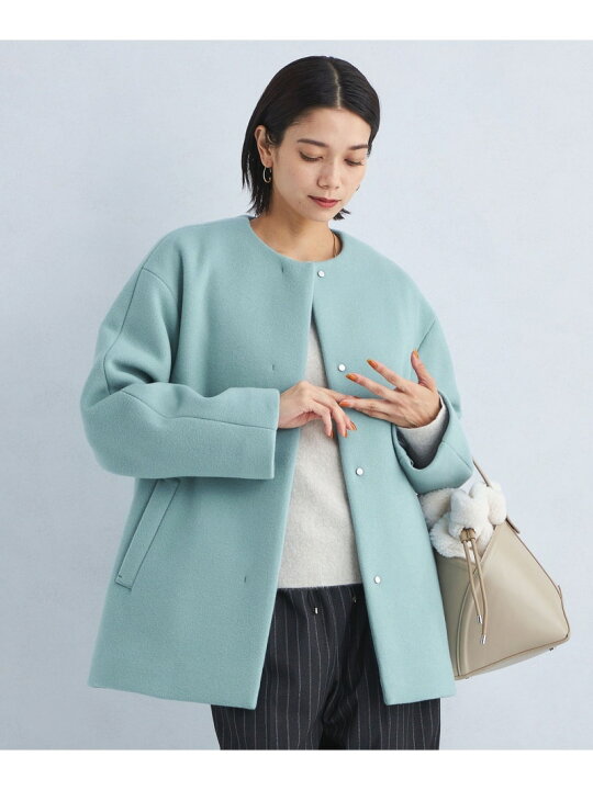 楽天市場】SENTDALE WOOL セントデールウール ノーカラー ミドル 