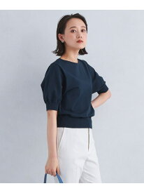 フォルム スリーブ プルオーバー ニット -ウォッシャブル- UNITED ARROWS green label relaxing ユナイテッドアローズ グリーンレーベルリラクシング トップス ニット ネイビー ホワイト【先行予約】*【送料無料】[Rakuten Fashion]