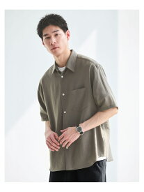 ワッシャー ポプリン ジャストルーズ 半袖 シャツ UNITED ARROWS green label relaxing ユナイテッドアローズ グリーンレーベルリラクシング トップス シャツ・ブラウス パープル グリーン【送料無料】[Rakuten Fashion]