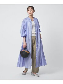 【SALE／30%OFF】ギャザー シャツワンピース UNITED ARROWS green label relaxing ユナイテッドアローズ グリーンレーベルリラクシング ワンピース・ドレス シャツワンピース ブルー ホワイト【RBA_E】【送料無料】[Rakuten Fashion]