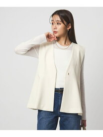 [size SHORTあり]fleurie(フルリー) ペプラム ジレ UNITED ARROWS green label relaxing ユナイテッドアローズ グリーンレーベルリラクシング トップス ベスト・ジレ ネイビー ホワイト【送料無料】[Rakuten Fashion]