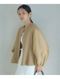 [size SHORTあり]fleurie(フルリー) フォルム ジャケット UNITED ARROWS green label relaxing ユナイテッドアローズ グリーンレーベルリラクシング ジャケット・アウター ノーカラージャケット ベージュ ホワイト ネイビー【送料無料】[Rakuten Fashion]