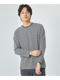 【SALE／10%OFF】クリアボーダー クルーネック Tシャツ UNITED ARROWS green label relaxing ユナイテッドアローズ グリーンレーベルリラクシング トップス カットソー・Tシャツ グレー ホワイト【RBA_E】【送料無料】[Rakuten Fashion]