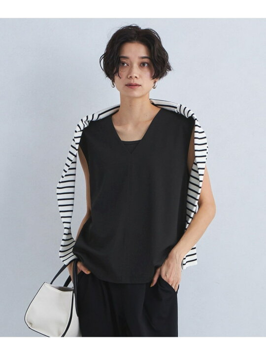 楽天市場】【WEB限定】スムース Vネック ノースリーブ プルオーバー 