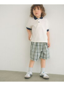 チェック ハーフパンツ キッズ / 100cm-130cm UNITED ARROWS green label relaxing ユナイテッドアローズ グリーンレーベルリラクシング パンツ その他のパンツ ホワイト ブラウン[Rakuten Fashion]