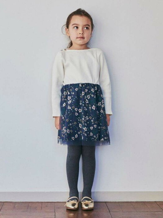 楽天市場 Rakuten Fashion Sale 50 Off キッズ リブ 花柄チュールワンピースロングスリーブ United Arrows Green Label Relaxing ユナイテッドアローズ グリーンレーベルリラクシング ワンピース シャツワンピース ホワイト ブラウン Rba E Green Label Relaxing