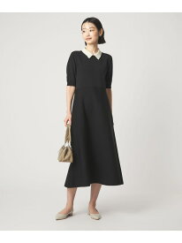 【SALE／30%OFF】ハイショク エリツキ ショートスリーブ ニット ワンピース UNITED ARROWS green label relaxing ユナイテッドアローズ グリーンレーベルリラクシング ワンピース・ドレス ワンピース ブラック ホワイト【RBA_E】【送料無料】[Rakuten Fashion]
