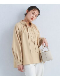 【SALE／10%OFF】ブロード フリルカラー ブラウス UNITED ARROWS green label relaxing ユナイテッドアローズ グリーンレーベルリラクシング トップス シャツ・ブラウス ホワイト ベージュ ネイビー【RBA_E】【送料無料】[Rakuten Fashion]