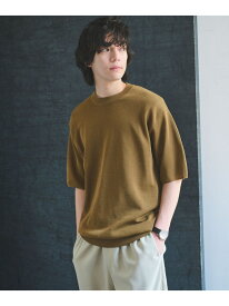 BREEZY ペーパー 半袖 クルーネック ニット Tシャツ -ハンドウォッシャブル・抗菌・通気性- UNITED ARROWS green label relaxing ユナイテッドアローズ グリーンレーベルリラクシング トップス カットソー・Tシャツ グレー ネイビー イエロー【送料無料】[Rakuten Fashion]