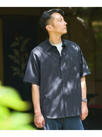 ウォッシャブルトロ パターン ジャスト ルーズ 半袖 シャツ -ウォッシャブル・ストレッチ- UNITED ARROWS green label relaxing ユナイテッドアローズ グリーンレーベルリラクシング トップス シャツ・ブラウス ブラウン ネイビー ホワイト【送料無料】[Rakuten Fashion]