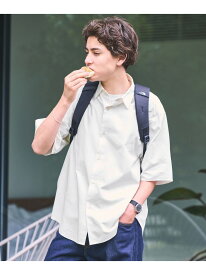 FINE BASIC スビン オックスフォード ジャストルーズ 半袖 シャツ UNITED ARROWS green label relaxing ユナイテッドアローズ グリーンレーベルリラクシング トップス シャツ・ブラウス ブラウン ホワイト【送料無料】[Rakuten Fashion]
