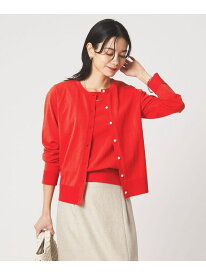 HIYOKE クルーネック ニット カーディガン マシンウォッシャブル 接触冷感 UVカット 遮熱 UNITED ARROWS green label relaxing ユナイテッドアローズ グリーンレーベルリラクシング トップス カーディガン ホワイト ブラウン レッド グレー ネ【送料無料】[Rakuten Fashion]