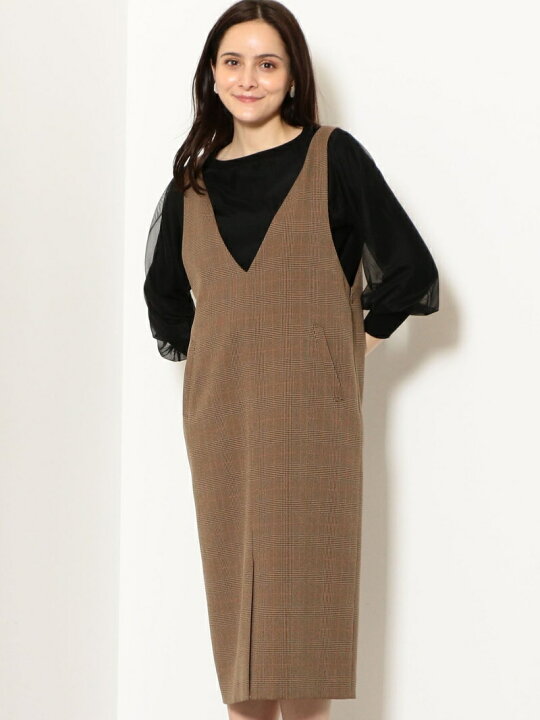 楽天市場 Rakuten Fashion Fm グレンチェック ジャンパースカート United Arrows Green Label Relaxing ユナイテッドアローズ グリーンレーベルリラクシング ワンピース シャツワンピース グレー 送料無料 Green Label Relaxing