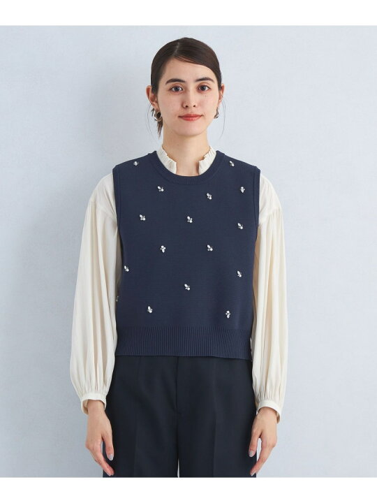 楽天市場】【SALE／40%OFF】ドットビジュー ニット ベスト 