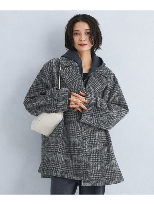 楽天市場】【SALE／40%OFF】ボンディング チェック コート UNITED 