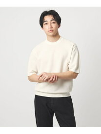 タック ピケ ビズ クルーネック ニット -ウォッシャブル- UNITED ARROWS green label relaxing ユナイテッドアローズ グリーンレーベルリラクシング トップス ニット ホワイト ブラック【送料無料】[Rakuten Fashion]