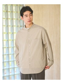 【SALE／40%OFF】トリアセ シャンブレー バンドカラー シャツ -通気性- UNITED ARROWS green label relaxing ユナイテッドアローズ グリーンレーベルリラクシング トップス シャツ・ブラウス ホワイト ネイビー グレー【RBA_E】【送料無料】[Rakuten Fashion]