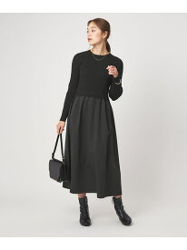 【SALE／30%OFF】タフタ ドッキング ワンピース ウォッシャブル UNITED ARROWS green label relaxing ユナイテッドアローズ グリーンレーベルリラクシング ワンピース・ドレス ワンピース グレー ブラック【RBA_E】【送料無料】[Rakuten Fashion]