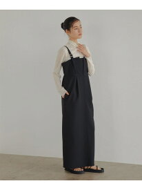 【SALE／30%OFF】＜EMMEL REFINES＞EM タックジャンパースカート EMMEL REFINES ユナイテッドアローズ グリーンレーベルリラクシング ワンピース・ドレス ワンピース ブラック ベージュ【RBA_E】【送料無料】[Rakuten Fashion]