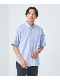 オックスフォード ボタンダウン 半袖 シャツ -防シワ- UNITED ARROWS green label relaxing ユナイテッドアローズ グリーンレーベルリラクシング トップス シャツ・ブラウス グレー ホワイト ブルー【送料無料】[Rakuten Fashion]