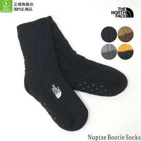 ザノースフェイス　靴下　ヌプシブーティソックス（ユニセックス）　THE NORTH FACE　Nuptse Bootie Socks　厚手　ルームソックス　ボア　滑り止め　抗菌防臭　即日発送可　正規取扱店　NN82233
