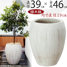 【植木鉢】おしゃれ 大型 プランター コーテス ジャー 13号 直径39cm×全高46cm ファイバーセメント 底穴あり 鉢カバー ガーデニング 園芸 鉢植え インテリアグリーン 観葉植物 花 緑 屋外 テラス 庭 広場 バルコニー ベランダ ファサード 多目的スペース ホワイトウォッシュ