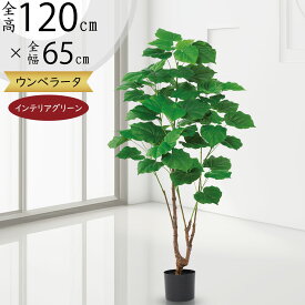 【フェイクグリーン】おしゃれ 観葉植物 ウンベラータ リアル 人気 おすすめ 全高120cm インテリアグリーン インテリア 造花 アートグリーン 人工観葉植物 樹木 緑 本物そっくり 高品質 中型 ミドルサイズ 室内 オブジェ 鉢付き リビング 新築祝い 引越し祝い ギフト お洒落