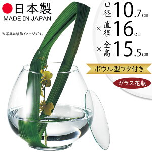 ガラス花瓶 国産品 おしゃれ 人気 フラワーベース 花器 花瓶 ガラス花器 ガラス ボウル ボール 丸い 丸形 丸型 円型 円形 インテリア 透明 クリア 硝子 花入れ フラワーアレンジメント ディス