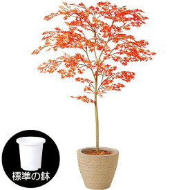 【フェイクグリーン】観葉植物 おしゃれ モミジ 全高1.5m もみじ カエデ 紅葉 赤もみじ インテリアグリーン インテリア 造花 人工観葉植物 人工樹木 アートグリーン FST 高品質 リアル バークチップ付き