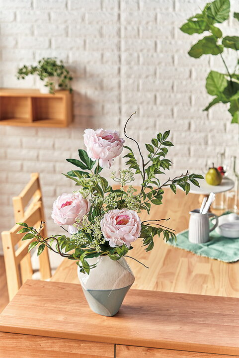 宅配便配送 ピオニー 造花 全長70cm 3本セット 芍薬 シャクヤク アーティフィシャルフラワー 人工観葉植物 Centrefedora Com