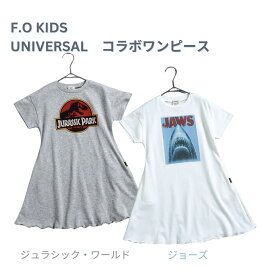 24夏 F.O.Kids エフオーキッズ R317034 UNIVERSAL　コラボワンピース Jurassic World ジュラシック・ワールド Jaws ジョーズ　ワンピース