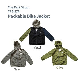The Park Shop ザ パークショップ TPS 274 Packable Bike Jacket 反射プリント 自転車 安全 収納可能