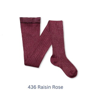 KA Collegien RWA 6990 Amelie Glitter Ribbed Tights Ob^[@u@^Cc Ki Made in France tX xr[@Ԃ@v[g@oYj