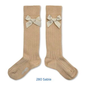KA Collegien RWA 2981 Marinette Ribbed Knee-high Socks with Striped Bow }lbg XgCv {t u j[nC \bNX Ki Made in France tX