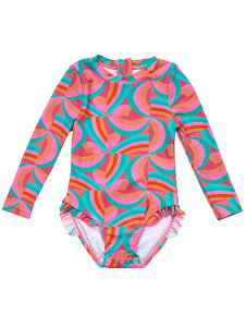 50%OFF KA [ Snapper Rock Xibp[ bN G60039L GEO MELON SUSTAINABLE LS SURF SUIT   s[X r[` v[ ][g  j[Wh UPF50+
