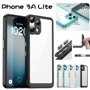 nothing phone3a lite �P�[�X �i�b�V���O�t�H��3a lite�P�[�X phone (3a) lite �P�[�X Nothing Phone (3a) lite �J�o�[ �N���A �ϏՌ� �P�[�X TPU&PC�f�� �^�t�Ŋ�� 2�d�\�� �u�₩ �l�p�ی� ���� �w�ʃJ�o�[ Nothing