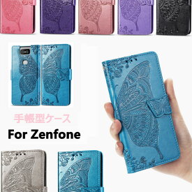 Zenfone9 ケース Zenfone 9 カバー zenfone max Pro m2 ケース 手帳型 zenfone max m2 ケース 手帳型 zenfone6 ケース カバー ASUS zenfone6ケース ビジネス case オシャレ ZenFone 6 ZS630KL 6 Edition 30 花柄蝶 ストラップ マグネット