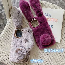 Rakuten big スマホケース Rakuten hand 5g ケース かわいい 楽天big 楽天hand 楽天big s カバー ファーケース ファー 秋冬 暖かい ふわふわ もこもこ ラインストーン ラクテン ビッグ 耐衝撃 可愛い おしゃれ 背面カバー ぬいぐるみ キャラクター 韓国 兎 うさ耳 ウサギ