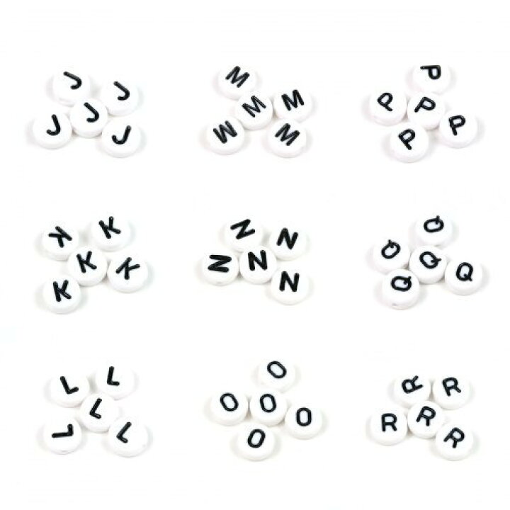 楽天市場】【ビーズ】5個 お好きな文字が選べます♪アルファベット 