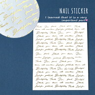 【ネイルシール】英字筆記体《きれいめゴールド》[レジンシール 英語 筆記体 アルファベット デコ レジン…