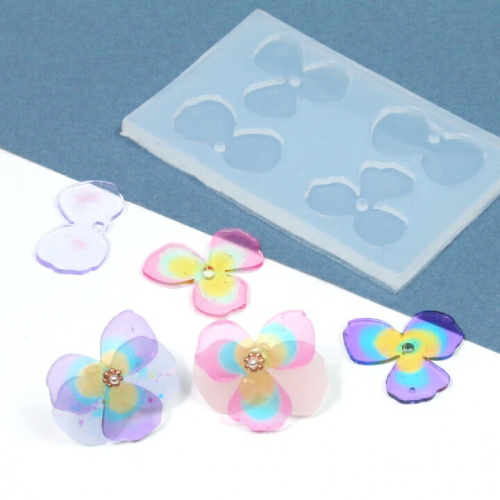 楽天市場 シリコン型 組み合わせてお花が作れるモールド Uvレジン 華 フラワー 花びら 立体 ビーズアンドパーツ アクセサリーパーツ 隠れ工房ｇｒｅｅｎｏｃｅａｎ