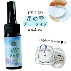 ★【UV-LEDレジン液】25g　星の雫 （グミータイプ）　謎のオマケ付　《クリア》【紫外線硬化樹脂 パジコ PADICO 国内メーカー ビーズアンドパーツ アクセサリーパーツ】