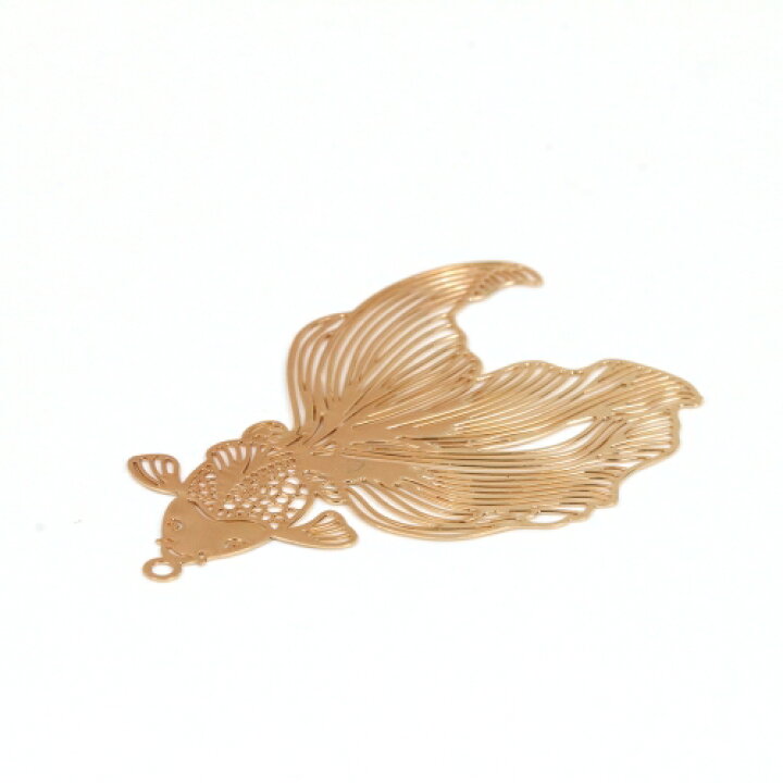 楽天市場 透かしチャーム きんぎょ きれいめゴールド 金魚 魚 和 和風 日本 金魚すくい 夏 なつ 透かし 隠れ工房ｇｒｅｅｎｏｃｅａｎ