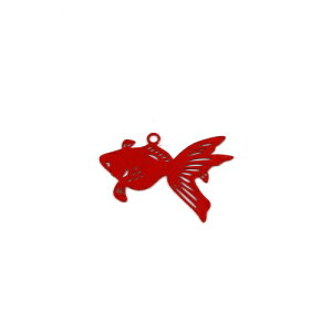 楽天市場 透かしチャーム 小さな金魚3 レッド きんぎょ 魚 和 和風 日本 金魚すくい 隠れ工房ｇｒｅｅｎｏｃｅａｎ