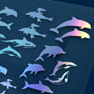 楽天市場 イラストシート イルカ シャチ シルバーオーロラ いるか マリン サメ ドルフィン マーメイド 人魚 夏 偏光 封入 コラージュ フィルム レジン ネイル デコ 隠れ工房ｇｒｅｅｎｏｃｅａｎ