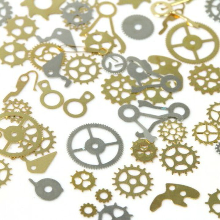 楽天市場 時計パーツ スチームパンク2 時計部品 ギア 歯車 Watch Parts 封入 リアル ネイル レジン封入 手芸 メンズ メタルチャーム ネイル 隠れ工房ｇｒｅｅｎｏｃｅａｎ