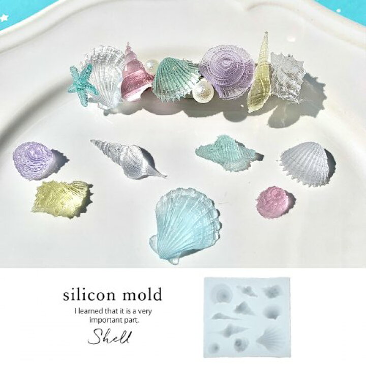楽天市場 シリコン型 モールド 10種のリアルマリンモチーフ 貝 シェル ホタテ Shell ハンドメイド マリン 海 Sea 夏 ハワイ レジン 隠れ工房ｇｒｅｅｎｏｃｅａｎ