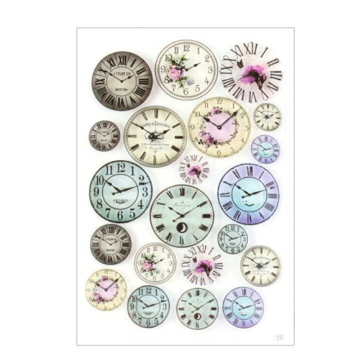 楽天市場 イラストシート 時計モチーフ コラージュフィルム 文字盤 レトロ アンティーク レジンシール レジンフィルム ネイル デコ 封入 手芸 懐中時計 隠れ工房ｇｒｅｅｎｏｃｅａｎ