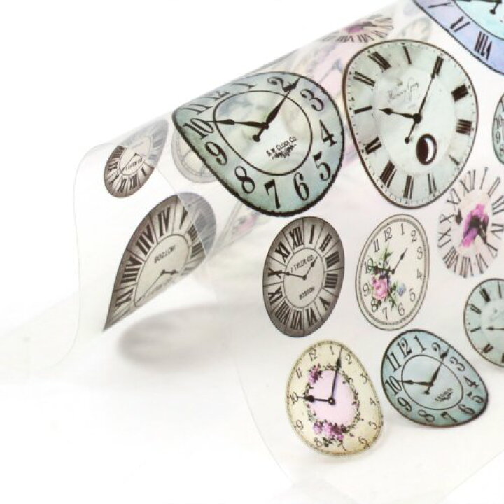 楽天市場 イラストシート 時計モチーフ コラージュフィルム 文字盤 レトロ アンティーク レジンシール レジンフィルム ネイル デコ 封入 手芸 懐中時計 隠れ工房ｇｒｅｅｎｏｃｅａｎ