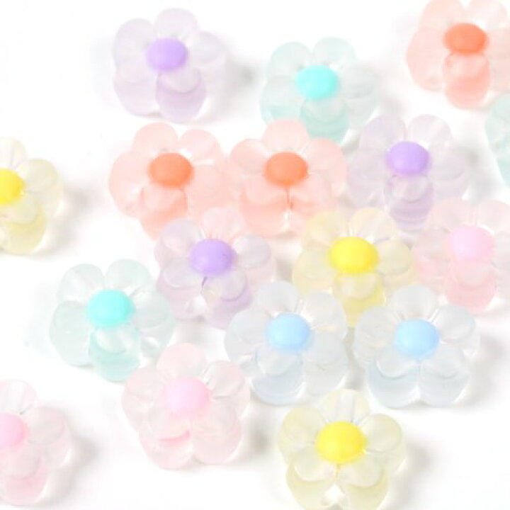 楽天市場】【ビーズ】お花 10個 フラワー 植物 アクセサリー 春 